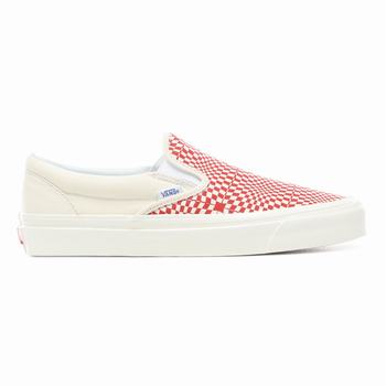 Vans Anaheim Factory Slip-On 98 DX - Naisten Tennarit - Punainen/Valkoinen